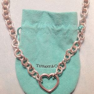 Tiffany & Co. Heart Clasp Sterling Silver Necklace
